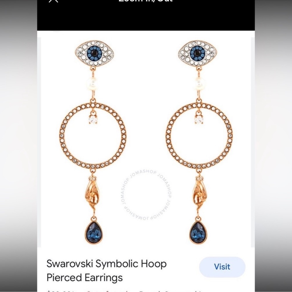 Swarovski evil eye earrings